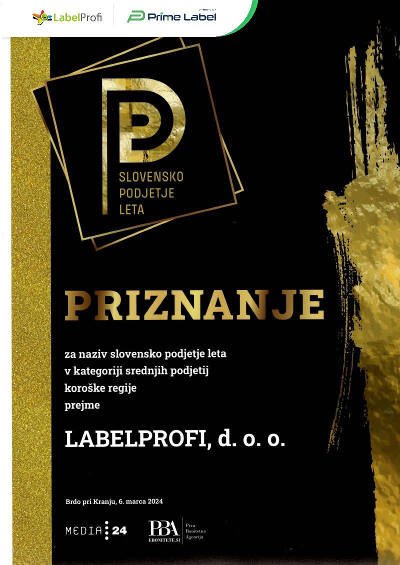 LabelProfi - das beste mittelständische Unternehmen in der Region Koroška