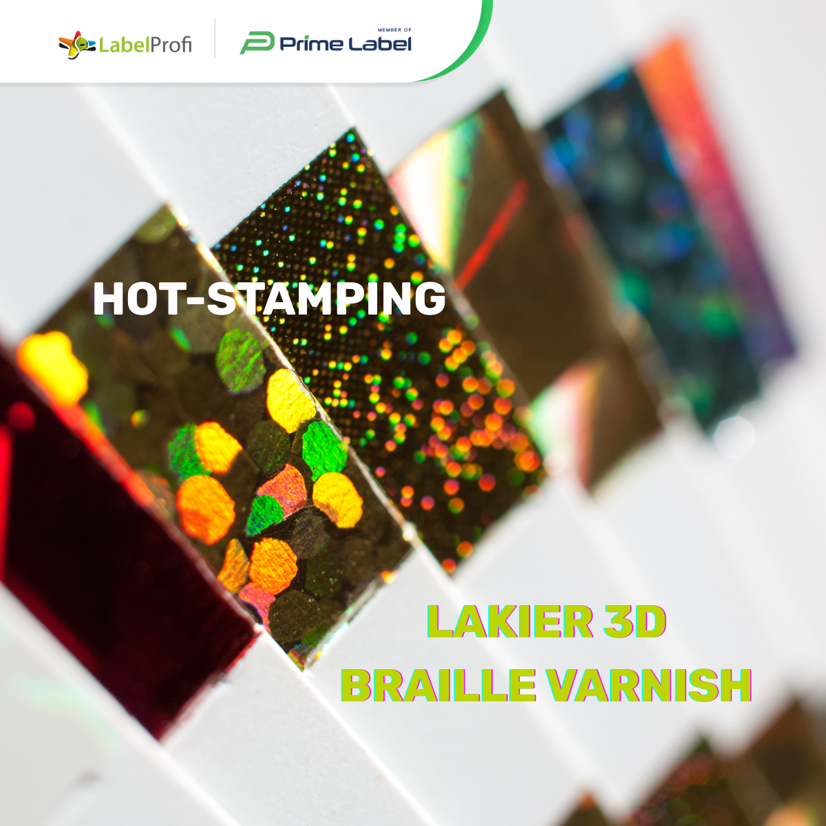 Etykiety drukowane cyfrowo z hot-stampingiem i lakierem Braille Varnish – nowoczesne rozwiązania od LabelProfi Etykiety drukowane cyfrowo z hot-stampingiem i lakierem Braille Varnish – nowoczesne rozwiązania od LabelProfi